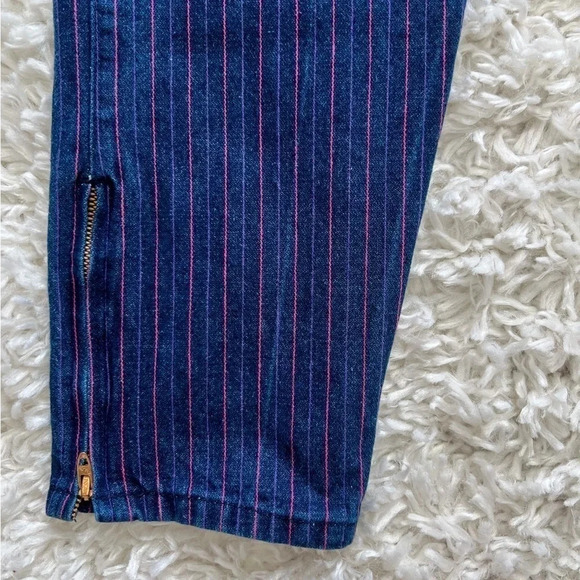 Vintage 80’s Pizzazz Striped High Waisted Jeans - Picture 2 of 9